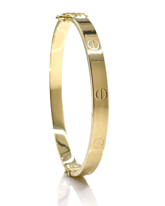 Love Bangle In 10 KT Yellow Gold