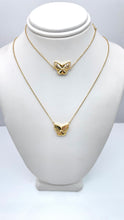 Load image into Gallery viewer, Butterfly Necklace &amp; Bracelet Set In 18 KT Yellow Gold