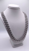 Load image into Gallery viewer, 12mm CZ Zig-Zag Cuban Link Chain/Bracelet In Silver