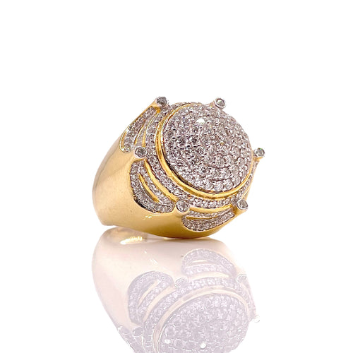 2.07 CT. Natural Diamond Men’s Ring In 10 KT Yellow Gold