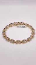 Load image into Gallery viewer, 3.5 CT. Natural Diamond Gucci Link Bracelet In 10 KT Yellow Gold