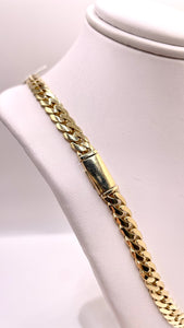 6mm Solid Miami Cuban Link Chain/Bracelet With Box Lock In 10 KT Yellow Gold