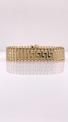 13mm 14 KT Greek Key Design Women’s Bracelet
