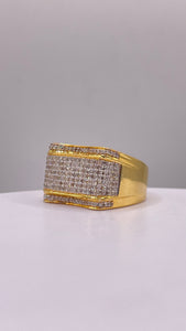 0.70 CT. Natural Diamond Men’s Ring In 10 KT Yellow Gold