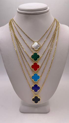Clover Necklace In 10 KT Yellow Gold