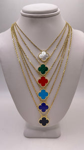 Clover Necklace In 10 KT Yellow Gold