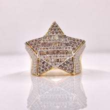 Load image into Gallery viewer, Approx 1.85 CT. Natural Diamond Star Shape Ring In 10 KT Yellow Gold
