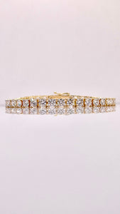 10.01 CT. T.D.W Lab Grown Diamond Tennis Bracelet In 14 KT Yellow Gold