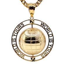Load image into Gallery viewer, World Is Yours Pendent In 10 KT Yellow Gold