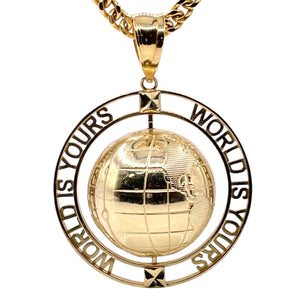 World Is Yours Pendent In 10 KT Yellow Gold