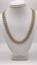 Load image into Gallery viewer, 11mm 13.45 CT. Natural Diamonds Cuban Chain In 10 KT Yellow Gold