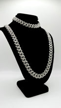 Load image into Gallery viewer, Natural Diamond Cuban Chain &amp; Bracelet Combo In 10 KT White Gold