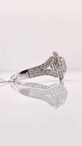 3.54 CT. Lab Grown Diamond Engagement Ring In 14 KT White Gold