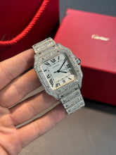 Load image into Gallery viewer, Cartier Santos Large With Natural VVS Diamonds