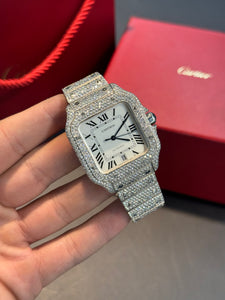 Cartier Santos Large With Natural VVS Diamonds