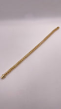 Load image into Gallery viewer, 6.7mm Millennium Franco Link Bracelet In 10 KT Yellow Gold