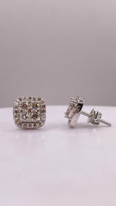 0.90 CT. Natural Diamond Men’s Stud Earrings In 10 KT White Gold