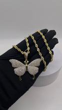 Load image into Gallery viewer, 2.25 CT. Natural Diamond Butterfly Pendent In 10 KT Yellow Gold