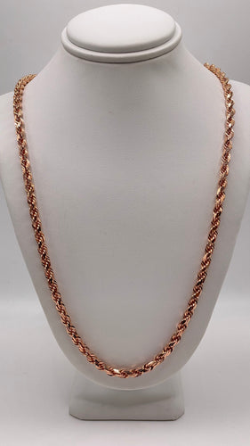 4.0mm Solid Diamond-Cut Rope Chain In 10 KT Rose Gold