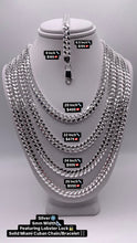 Load image into Gallery viewer, 6mm Solid Miami Cuban Chain/Bracelet In Silver
