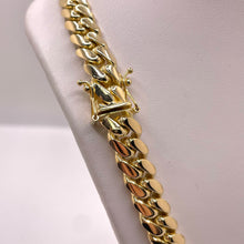 Load image into Gallery viewer, 9mm Solid Miami Cuban Chain/Bracelet With Box Lock In 10 KT Yellow Gold