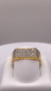 0.38 CT. Natural Diamond Men’s Ring In 10 KT Yellow Gold