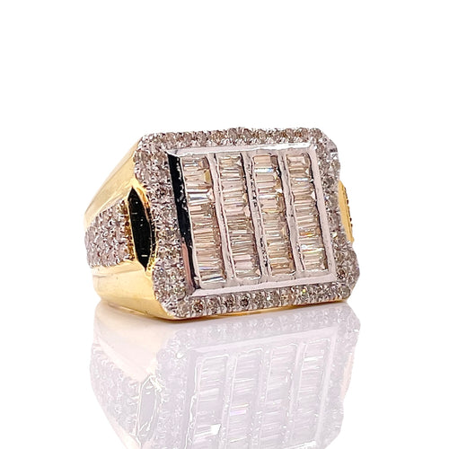 2.24 CT. Natural Diamond Men’s Ring In 10 KT Yellow Gold
