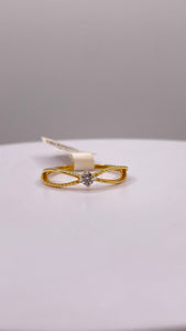 0.061 CT. Natural Diamond Infiniti Ring In 10 KT Yellow Gold