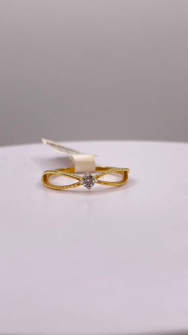 0.061 CT. Natural Diamond Infiniti Ring In 10 KT Yellow Gold