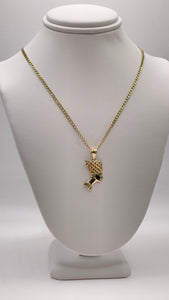 Nefertiti Pendent & Chain Combo In 10 KT Yellow Gold