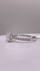 1.96 CT. Lab Grown Princess Cut Diamond Engagement Ring In 14 KT White Gold