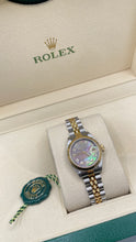 Load image into Gallery viewer, 26mm Two-Tone Women’s DateJust Rolex Watch With Tahitian Mother Of Pearl Diamond Dial