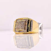 Load image into Gallery viewer, 0.60 CT. Natural Diamond Men’s Square Shape Ring In 10 KT Yellow Gold