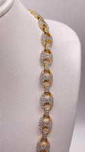 Load image into Gallery viewer, 7mm 4.92 CT. Natural Diamond Gucci Link Chain In 10 KT Yellow Gold