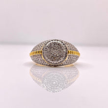 Load image into Gallery viewer, 0.98 CT. Natural Diamond Circle Shape Men’s Ring In 10 KT Yellow Gold