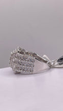 Load image into Gallery viewer, Silver Men’s Square Ring With CZ