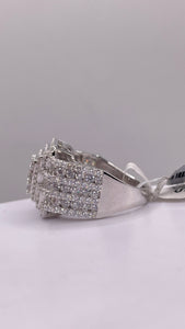 Silver Men’s Square Ring With CZ