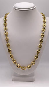 7.7mm Puff Gucci Link Chain In 14 KT Yellow Gold