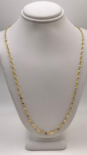 2.4mm Mirror Link Chain In 10 KT Yellow Gold