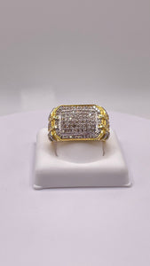 1.13 CT. Natural Diamond Men’s Ring In 10 KT Yellow Gold