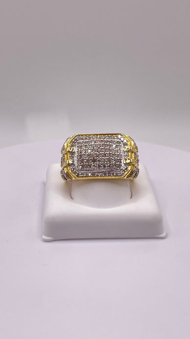 1.13 CT. Natural Diamond Men’s Ring In 10 KT Yellow Gold