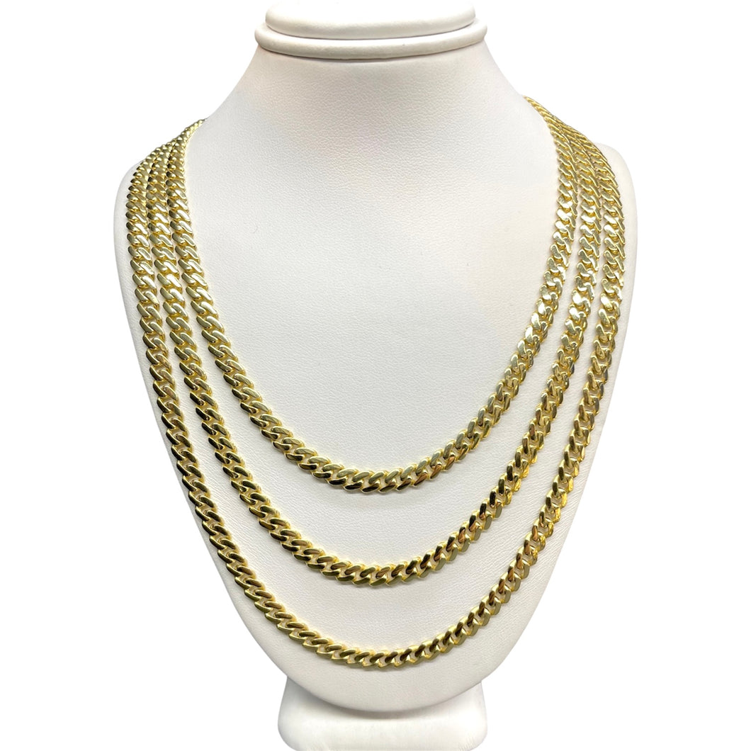 5mm Monaco Link Chain In 10 KT Yellow Gold