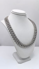 Load image into Gallery viewer, 15.00 CT. Natural Diamond Cuban Chain In 14 KT White Gold