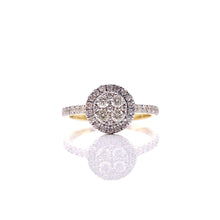 Load image into Gallery viewer, 0.66 CT. T.D.W Natural Diamond Round Shape Ring In 10 KT Yellow Gold