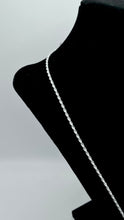 Load image into Gallery viewer, 1mm Diamond Cut Rope Chain/Bracelet In Silver