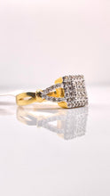 Load image into Gallery viewer, 0.55 CT. Natural Diamond Women’s Square Shape Ring In 10 KT Yellow Gold