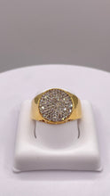 Load image into Gallery viewer, 0.58 CT. Natural Diamond Round Shape Men’s Ring In 10 KT Yellow Gold