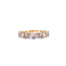 Load image into Gallery viewer, Baguette &amp; Round Staggered Women’s Ring In 10 KT Yellow Gold With CZ