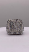 Load image into Gallery viewer, Men’s Silver Square Shape Ring With CZ