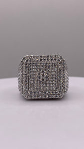 Men’s Silver Square Shape Ring With CZ